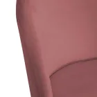 Silla de terciopelo y estructura metálica en distintos acabados - Penna Viadurini