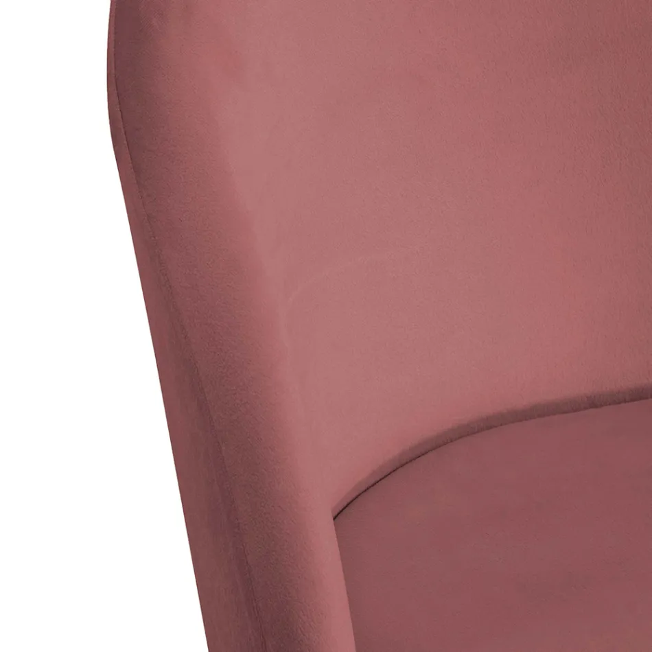 Silla de terciopelo y estructura metálica en distintos acabados - Penna Viadurini