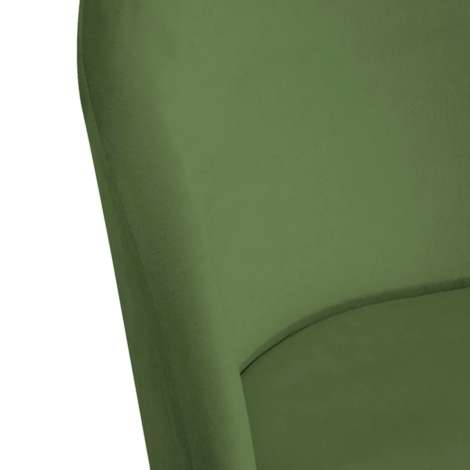 Silla de terciopelo y estructura metálica en distintos acabados - Penna Viadurini