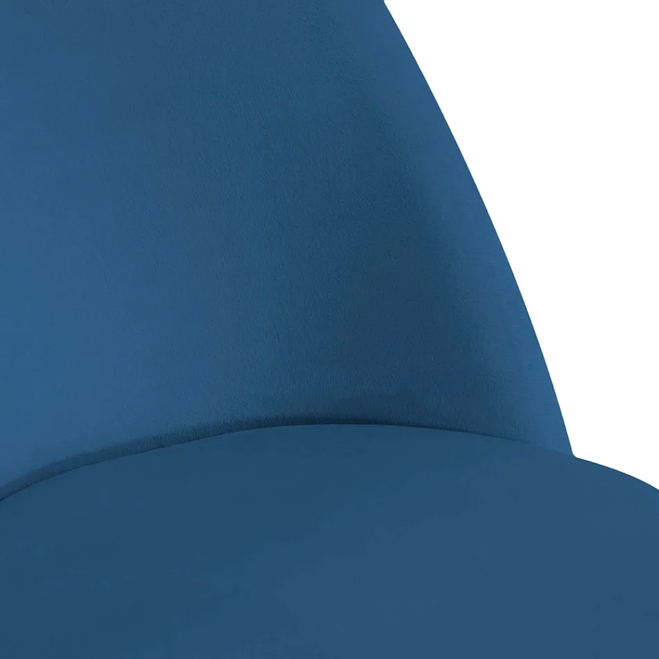 Silla de terciopelo y estructura metálica en distintos acabados - Penna Viadurini