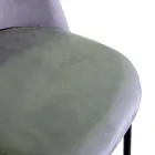 Silla de terciopelo y estructura metálica en distintos acabados - Penna Viadurini