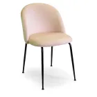 Silla de terciopelo y estructura metálica en distintos acabados - Penna Viadurini