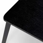 Silla de diseño moderno en madera y metal, elmas, 4 piezas Viadurini