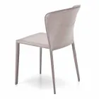 Silla de estar moderna cubierta en imitación de cuero, Accadia, 4 piezas Viadurini