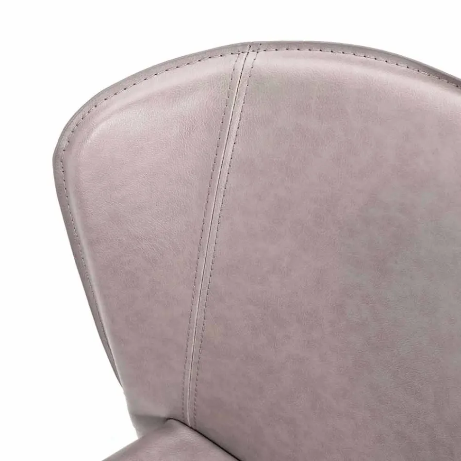 Silla de estar moderna cubierta en imitación de cuero, Accadia, 4 piezas Viadurini