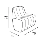 Silla de jardín Bright de polietileno con LED Made in Italy - Galatea Viadurini