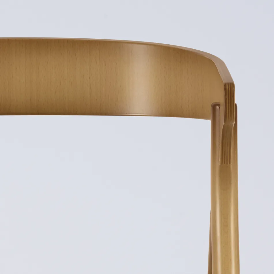 Silla de salón moderna en diferentes tejidos con carcasa de madera - Wolter Viadurini