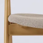 Silla de salón moderna en diferentes tejidos con carcasa de madera - Wolter Viadurini
