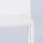 Silla de salón moderna en ecopiel y metal Made in Italy - Reka Viadurini