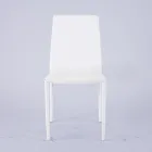 Silla de salón moderna en ecopiel y metal Made in Italy - Reka Viadurini