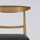 Silla de salón moderna en tela y madera maciza Made in Italy - Wilma Viadurini