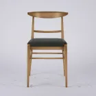 Silla de salón moderna en tela y madera maciza Made in Italy - Wilma Viadurini