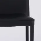 Silla de salón moderna en ecopiel y metal Made in Italy - Michaela Viadurini