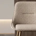 Silla moderna de metal y tela antimanchas en gris paloma o antracita - Canova Viadurini