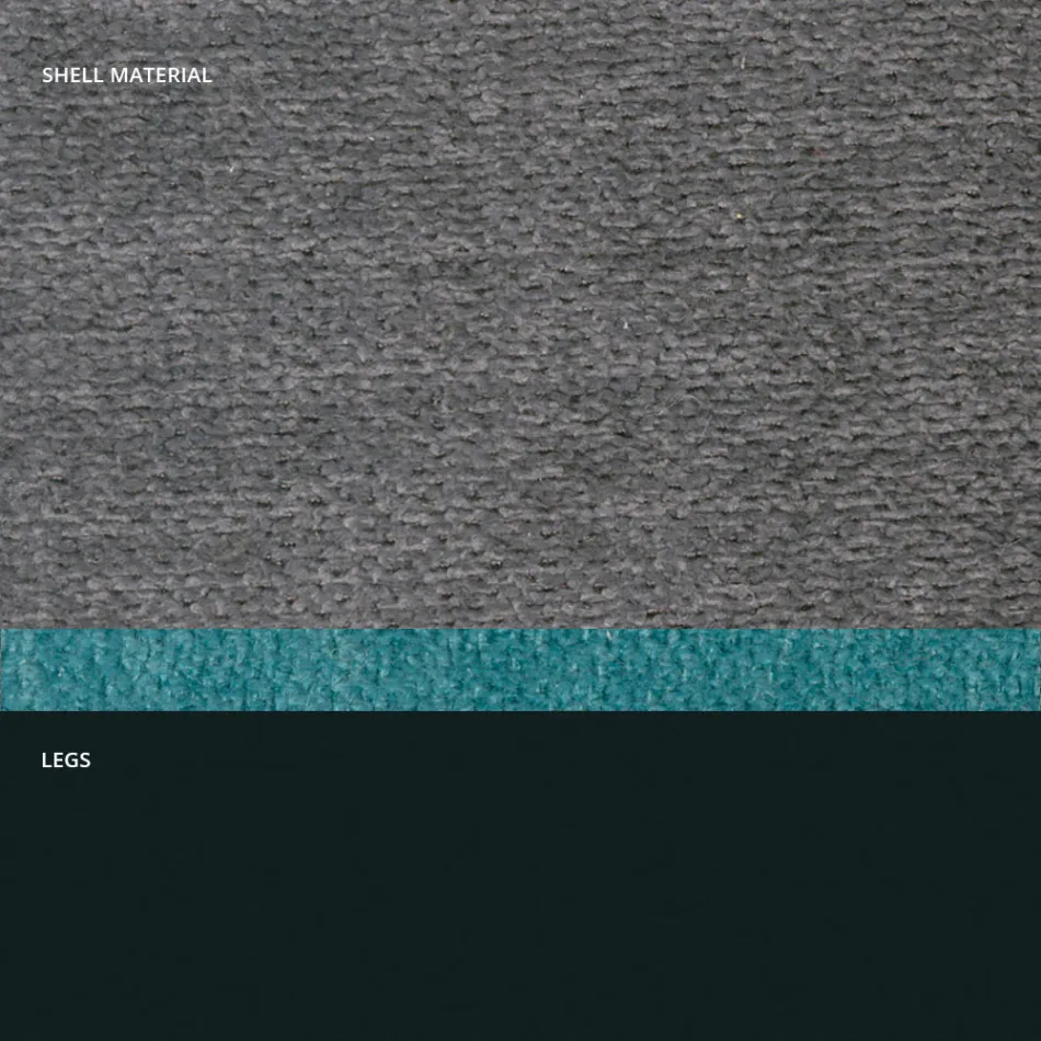 Silla moderna de tela y patas triangulares fabricada en Italia, Oriella Viadurini