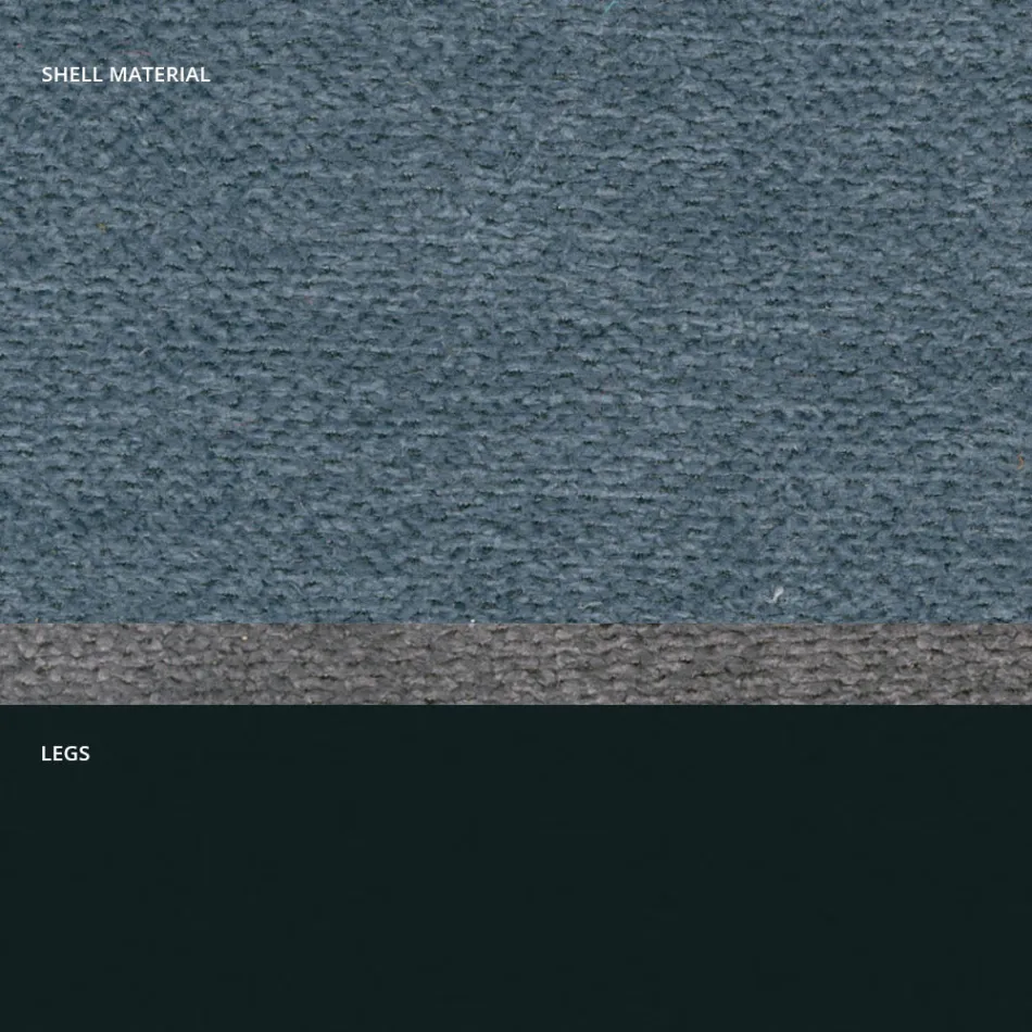 Silla moderna de tela y patas triangulares fabricada en Italia, Oriella Viadurini