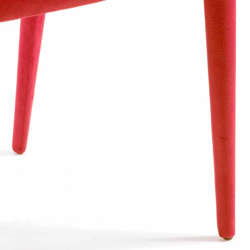 Silla moderna para comedor en rojo Tecnofibra Almira Viadurini