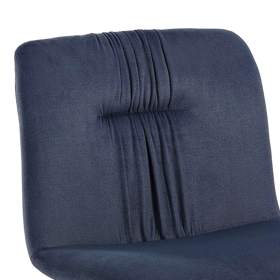 Silla monocasco en tela de colores y diseño en metal negro - Florinda Viadurini