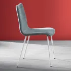 Silla Monocasco en Tela de Diferentes Acabados Made in Italy - Morgana Viadurini