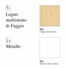 Silla de cocina moderna de metal blanco y madera de haya Made in Italy - Ace Viadurini
