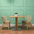 Silla para el Jardín en Rattan Natural con Cojín Incluido - Torvi Viadurini