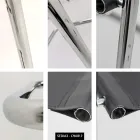 Silla para sala de conferencias o reuniones en cuero negro y metal – Cirillo3/4 Viadurini