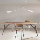 Silla de comedor artesanal en madera y acero Made in Italy - Valencia Viadurini