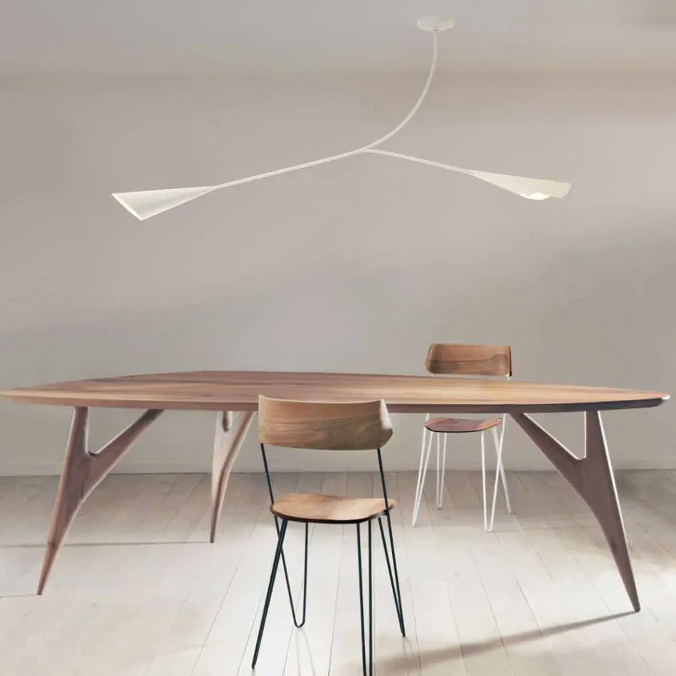 Silla de comedor artesanal en madera y acero Made in Italy - Valencia Viadurini