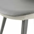 Silla de comedor con asiento de ecopiel Made in Italy, 2 piezas - Nobelio Viadurini