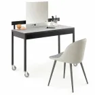 Silla de comedor con asiento de ecopiel Made in Italy, 2 piezas - Nobelio Viadurini