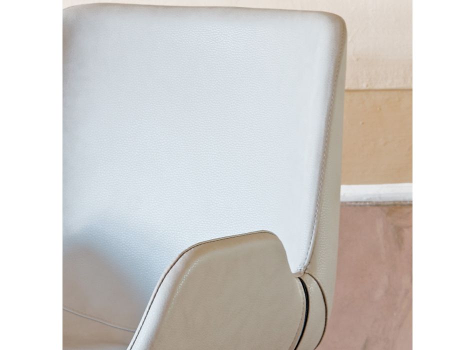 Silla de Comedor de Diseño Moderno en Piel Made in Italy - Simba Viadurini
