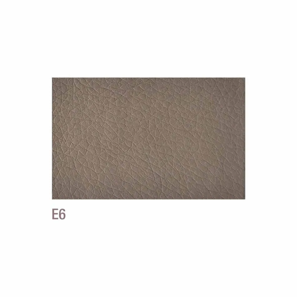 Silla de comedor con diseño de imitación de cuero Abbie, fabricada en Italia Viadurini