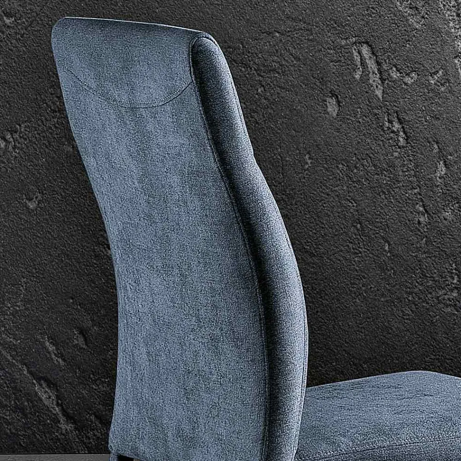 Silla de comedor de diseño en tela hecha en Italia, Luigina Viadurini