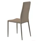 Silla de comedor apilable de cuero sintético de 4 piezas - Siberia Viadurini
