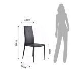 Silla de comedor apilable de cuero sintético de 4 piezas - Siberia Viadurini