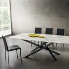 Silla de comedor de piel sintética Made in Italy, 2 piezas - Mawi Viadurini