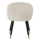 Silla de comedor en madera con asiento tapizado en tela - Latina Viadurini