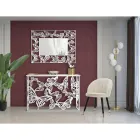 Silla de comedor en madera con asiento tapizado en tela - Latina Viadurini