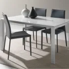 Silla de Comedor en Metal Tapizada en Polipiel, 4 Piezas - Nadia Viadurini