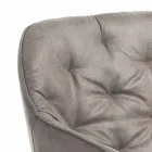 Silla de comedor en piel efecto envejecido 2 piezas - Garbina Viadurini