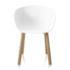 Silla de comedor en polipropileno y metal 4 piezas - Severina Viadurini