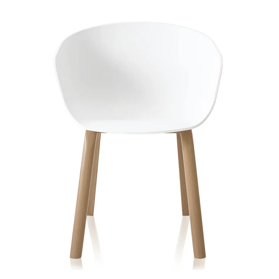 Silla de comedor en polipropileno y metal 4 piezas - Severina Viadurini