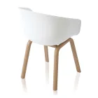 Silla de comedor en polipropileno y metal 4 piezas - Severina Viadurini