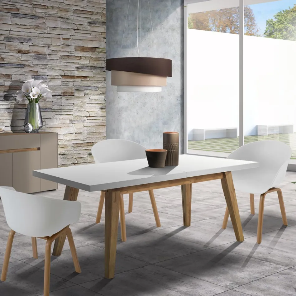 Silla de comedor en polipropileno y metal 4 piezas - Severina Viadurini