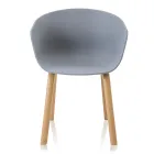 Silla de comedor en polipropileno y metal 4 piezas - Severina Viadurini