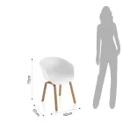 Silla de comedor en polipropileno y metal 4 piezas - Severina Viadurini