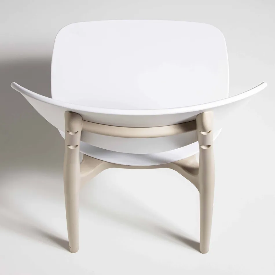 Silla de comedor apilable de polipropileno, 4 piezas - Zagreb Viadurini