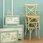 Silla de Comedor en Ratán y Madera Diseño Clásico Homemotion - Meridia Viadurini