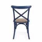 Silla de Comedor en Ratán y Madera Diseño Clásico Homemotion - Meridia Viadurini