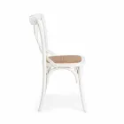 Silla de Comedor en Ratán y Madera Diseño Clásico Homemotion - Meridia Viadurini